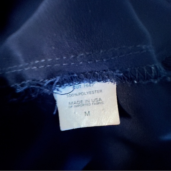 Krisa Relaxed Blue Wrap Top with Cuffed Sleeves - Picture 7 of 8